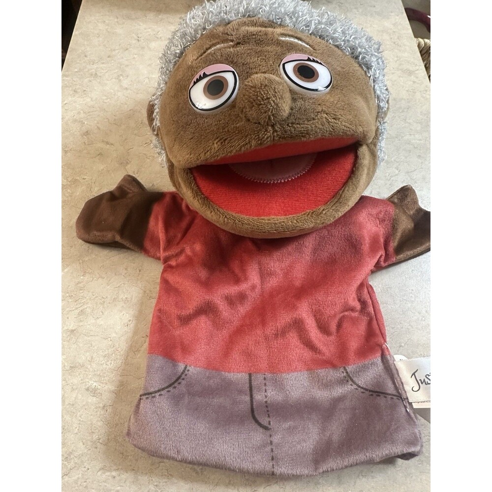 Just Qunseen African American Older Man Hand Puppet Plush
